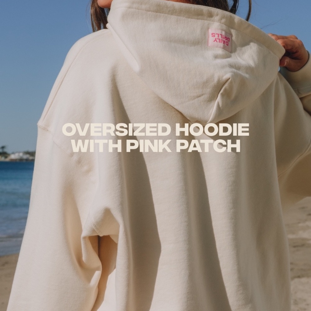 Daily Drills Sand with Pink Patch Hoodie